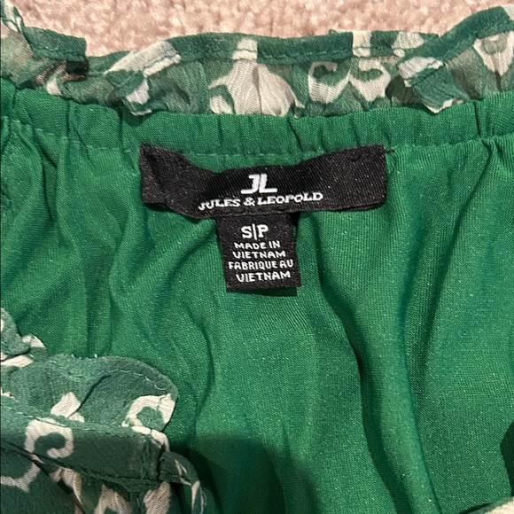 Jules & Leopold Green Geometric Blouse - Picture 8 of 9